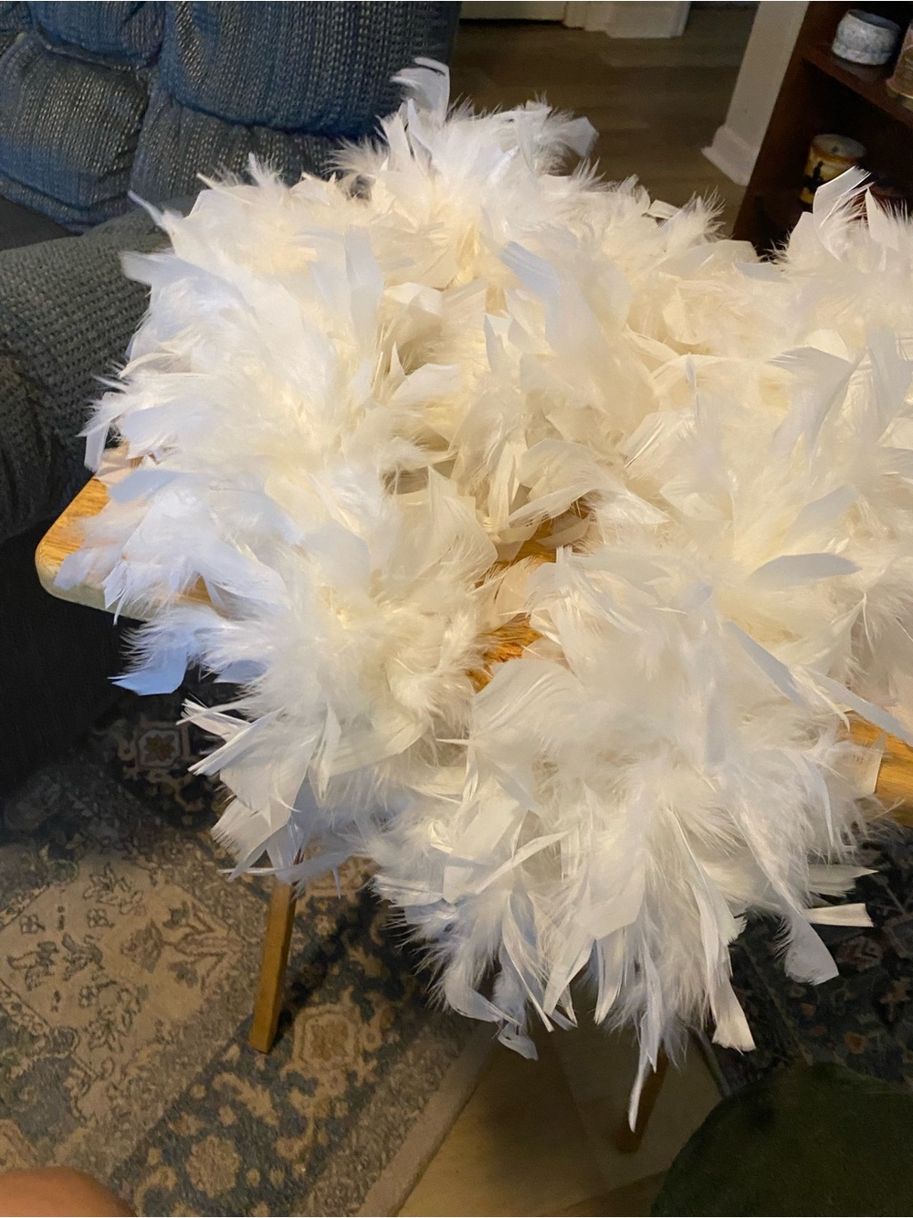 White Feather Boa - Fluffy Costume Accessory